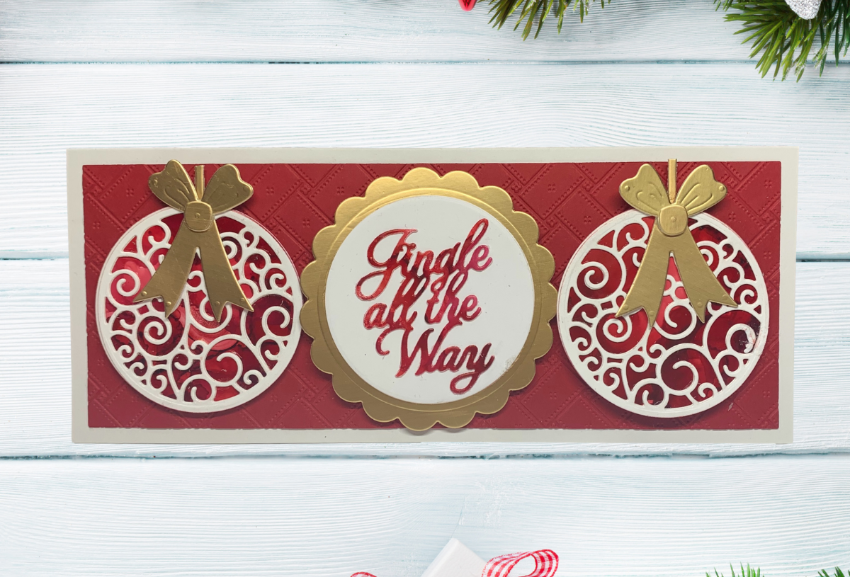 Jingle Word Frame Slimline Card Tutorial